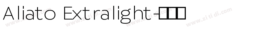 Aliato Extralight字体转换
